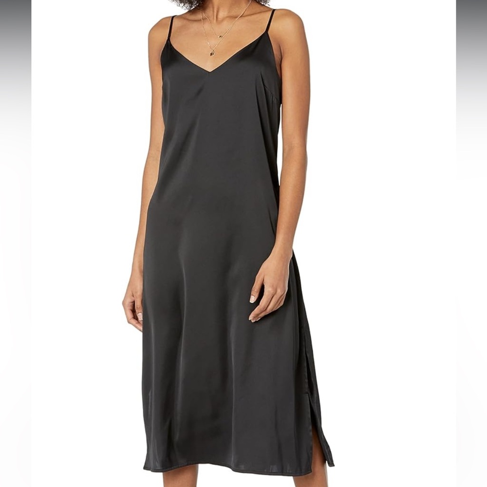 The Drop Black Midi Slip Dress size medium
